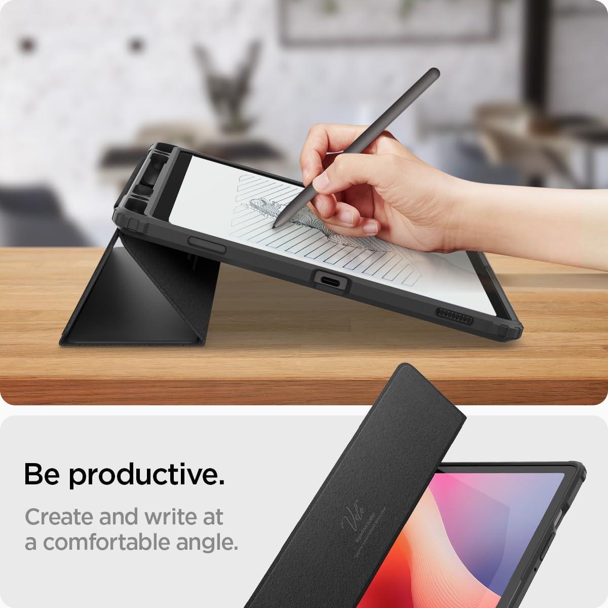 imageSpigen for Galaxy Tab S11 Ultra Case 2025 Ultra Hybrid Pro Protective TriFold Cover with Transparent Back and S Pen Holder 146 inch BlackBlack