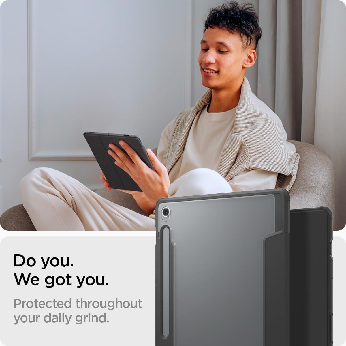 imageSpigen for Galaxy Tab S11 Ultra Case 2025 Ultra Hybrid Pro Protective TriFold Cover with Transparent Back and S Pen Holder 146 inch BlackBlack