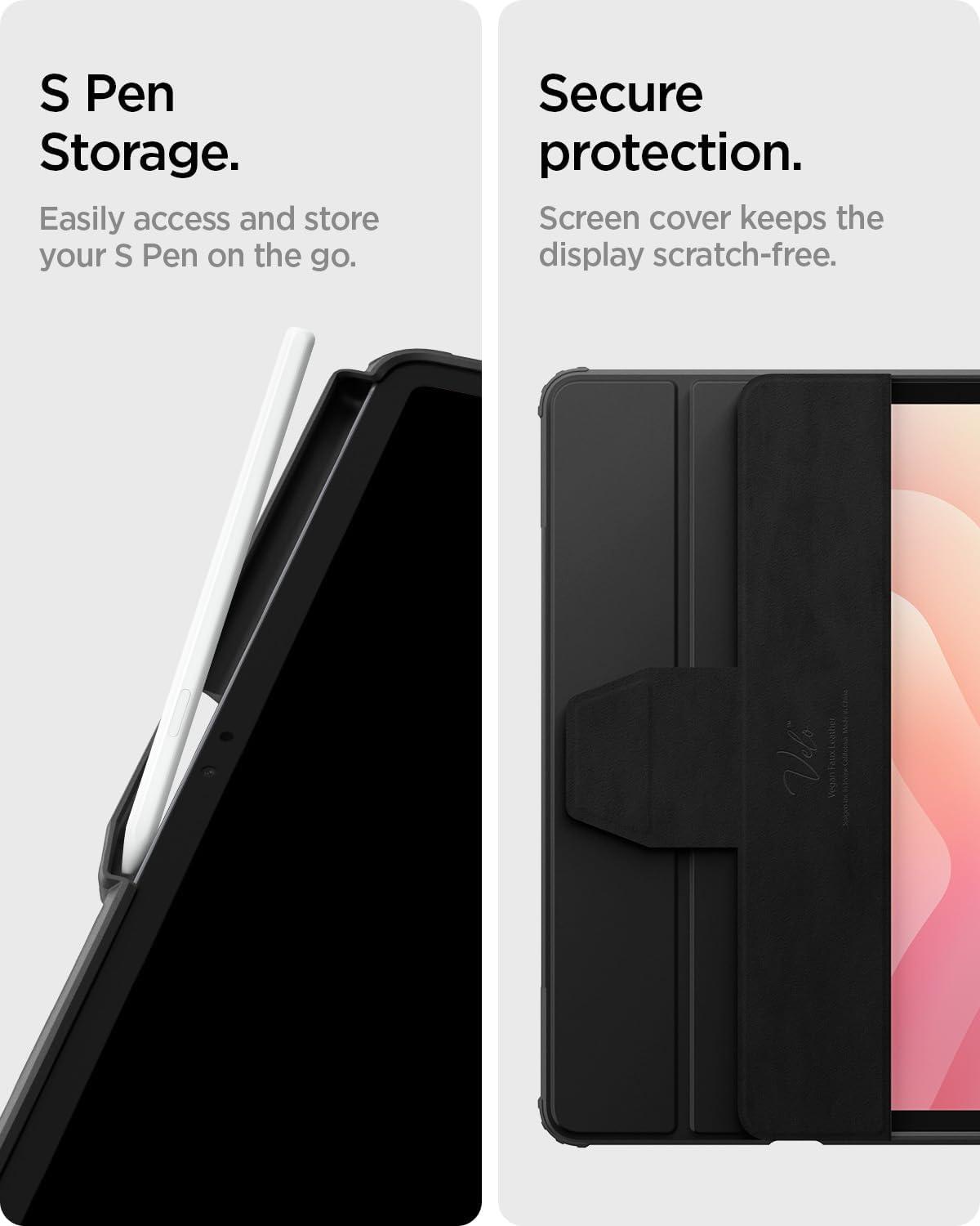 imageSpigen for Galaxy Tab S11 Ultra Case 2025 Ultra Hybrid Pro Protective TriFold Cover with Transparent Back and S Pen Holder 146 inch BlackBlack