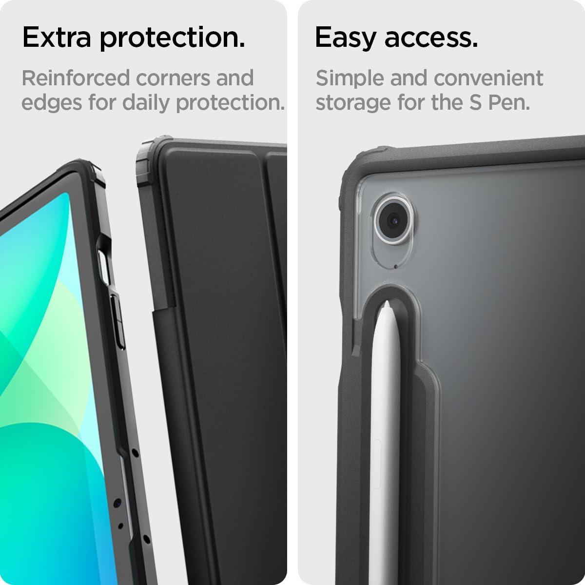 imageSpigen for Galaxy Tab S11 Ultra Case 2025 Ultra Hybrid Pro Protective TriFold Cover with Transparent Back and S Pen Holder 146 inch BlackBlack