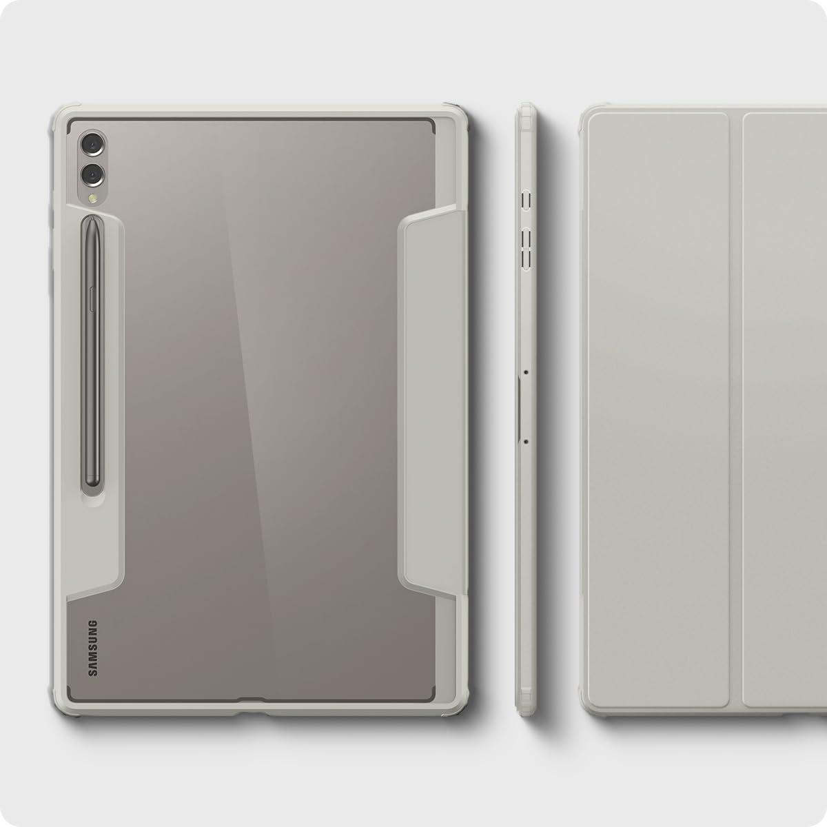 imageSpigen for Galaxy Tab S11 Ultra Case 2025 Ultra Hybrid Pro Protective TriFold Cover with Transparent Back and S Pen Holder 146 inch BlackGray