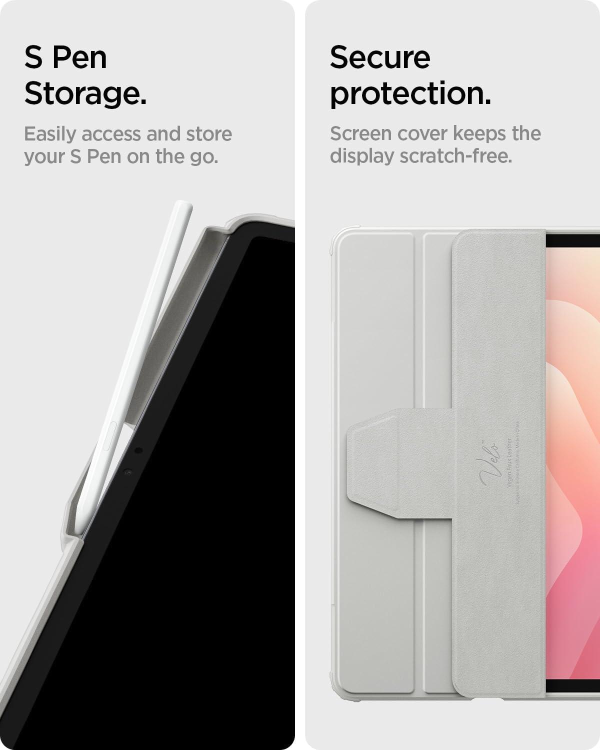 imageSpigen for Galaxy Tab S11 Ultra Case 2025 Ultra Hybrid Pro Protective TriFold Cover with Transparent Back and S Pen Holder 146 inch BlackGray