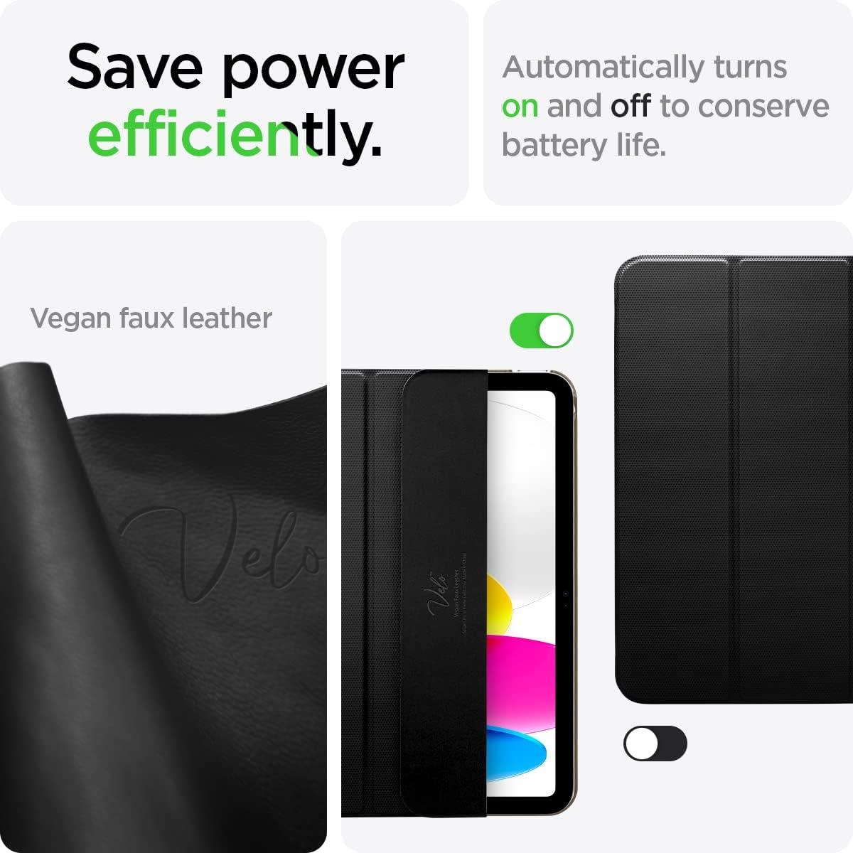 imageSpigen for iPad 11th Generation Case A16 2025 iPad 10th Generation 2022 109 inch Liquid Air Folio Protective TriFold Cover with Transparent Back BlackBlack