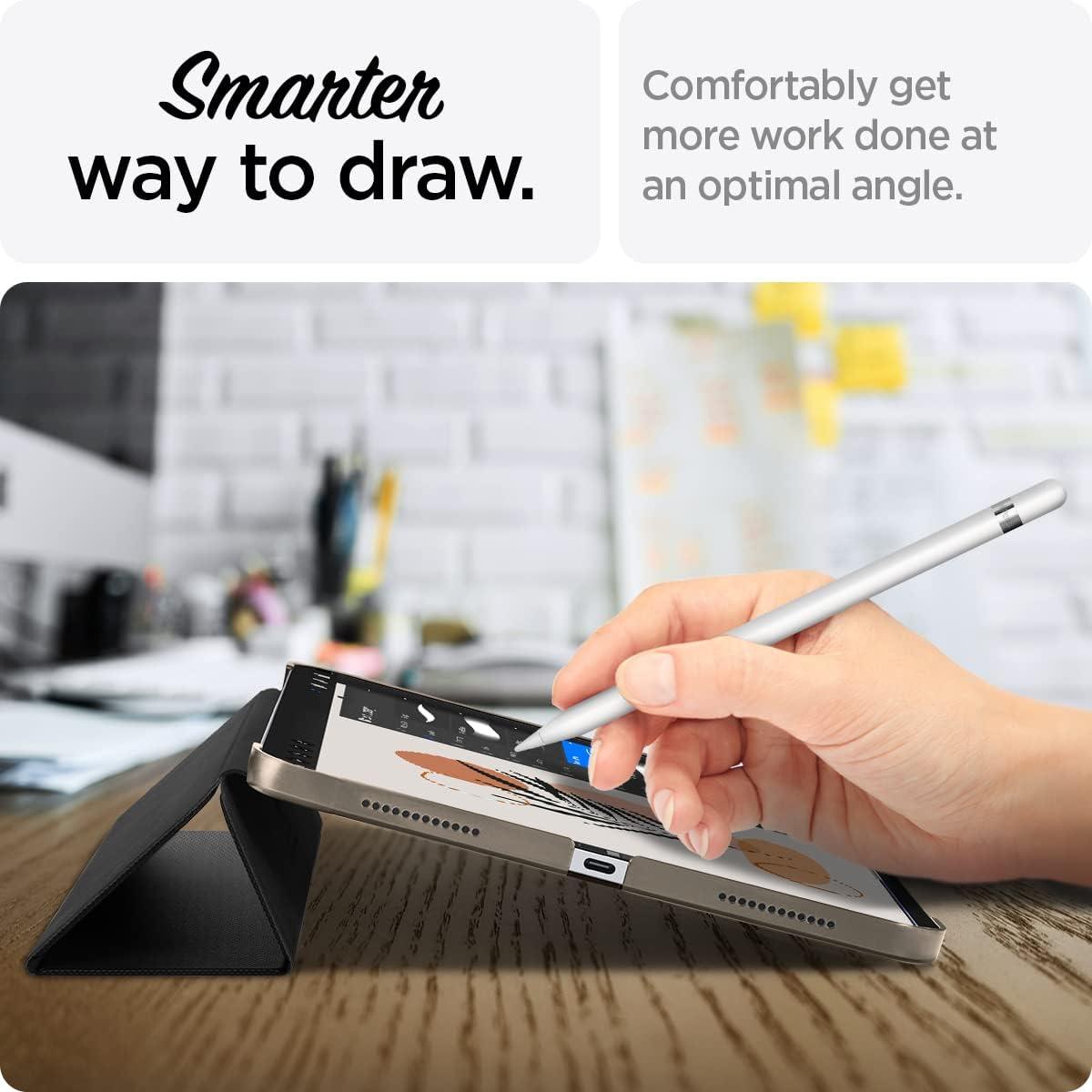 imageSpigen for iPad 11th Generation Case A16 2025 iPad 10th Generation 2022 109 inch Liquid Air Folio Protective TriFold Cover with Transparent Back BlackBlack