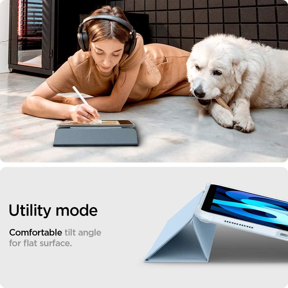 imageSpigen for iPad Air 11 Inch Case M3M2 20252024 109 Inch 5th4th Generation Case 20222020 Ultra Hybrid Pro TriFold Cover Transparent Back and with Pencil Holder BlackSky Blue