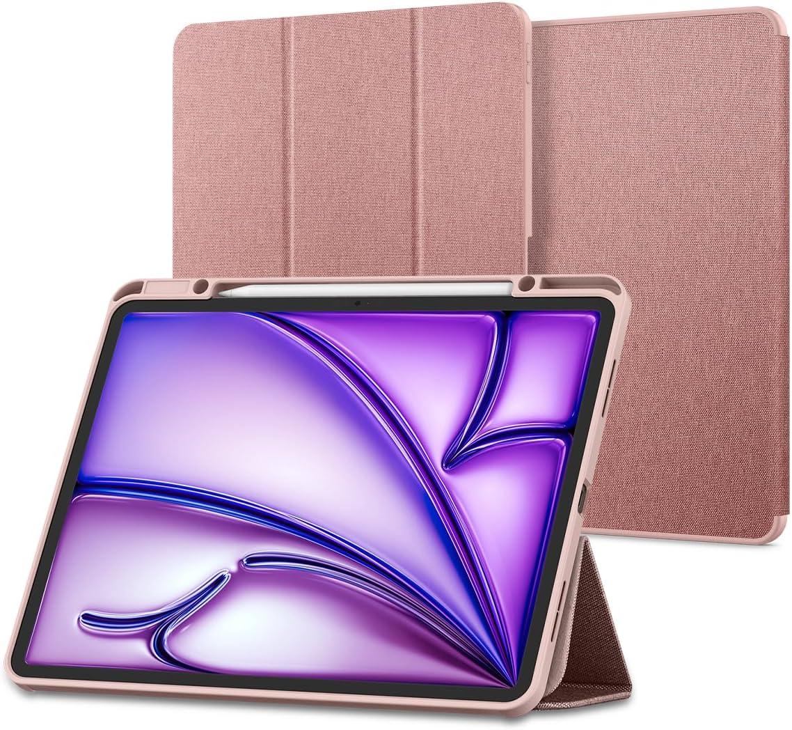 imageSpigen for iPad Air 11 Inch Case M3M2 20252024 109 Inch 5th4th Generation Case 20222020 Urban Fit Protective Premium Fabric TriFold Cover with Pencil Holder BlackRose Gold