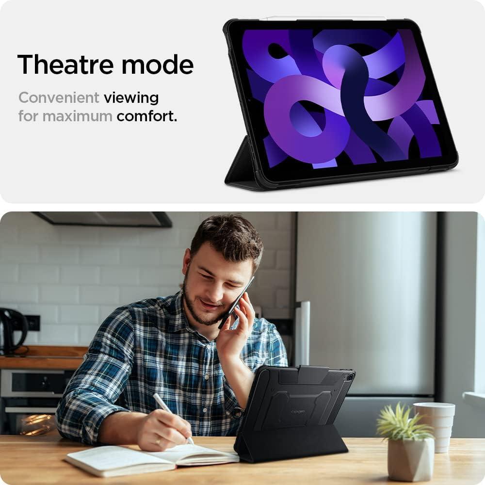 imageSpigen for iPad Air 13 Inch Case M3 2025 iPad Air 13 Inch Case M2 2024 Rugged Armor Pro Protective TriFold Cover with Pencil Holder BlackBlack