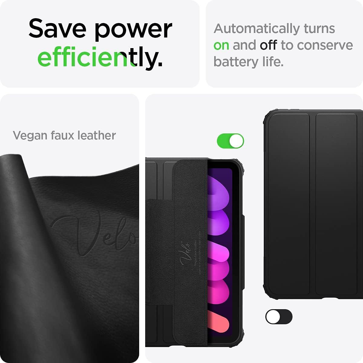 imageSpigen for iPad mini 7 Case A17 Pro 2024 83 Inch Ultra Hybrid Pro iPad mini 7th6th Generation Case 20242021 wClear Transparent Back and Pencil Holder BlackBlack