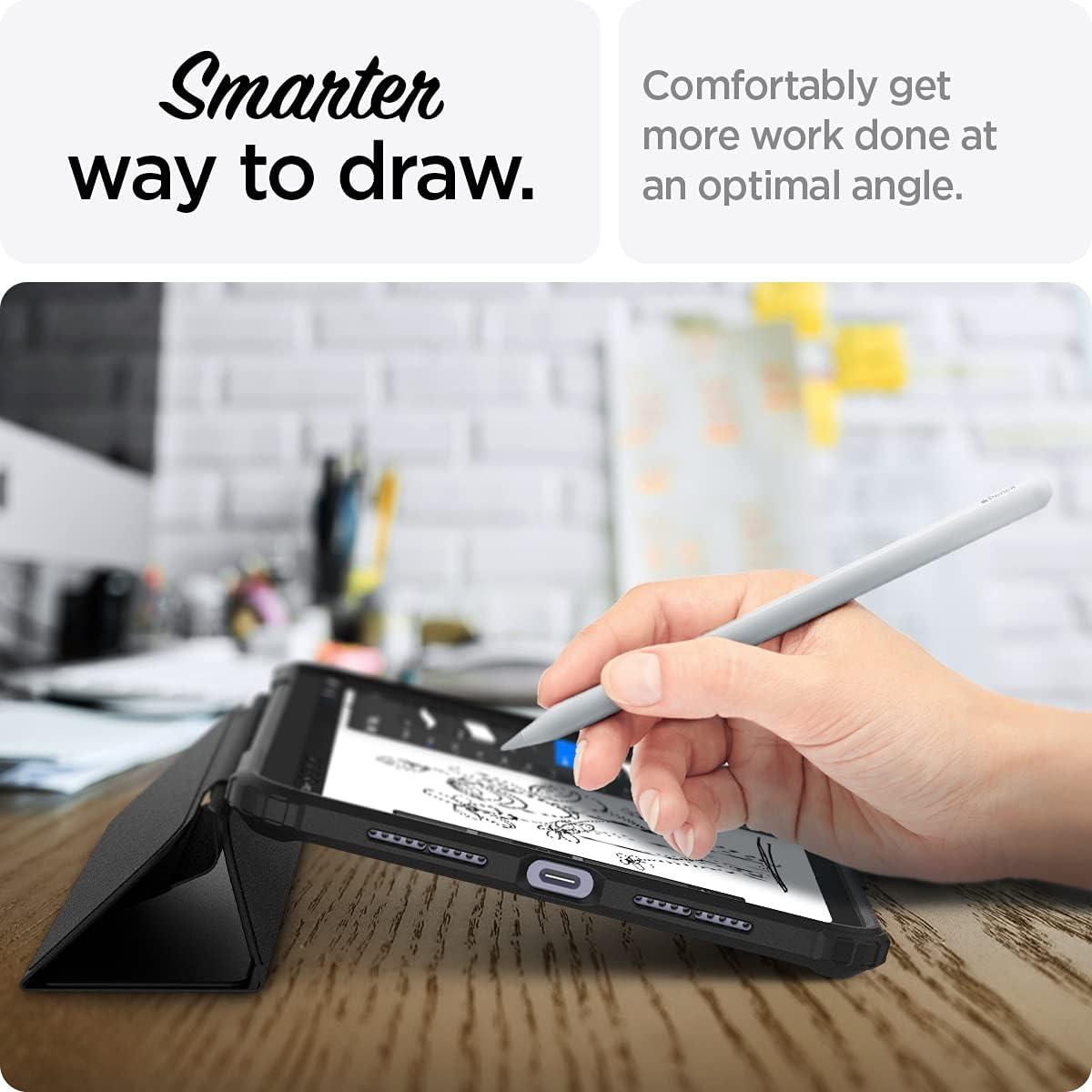 imageSpigen for iPad mini 7 Case A17 Pro 2024 83 Inch Ultra Hybrid Pro iPad mini 7th6th Generation Case 20242021 wClear Transparent Back and Pencil Holder BlackBlack