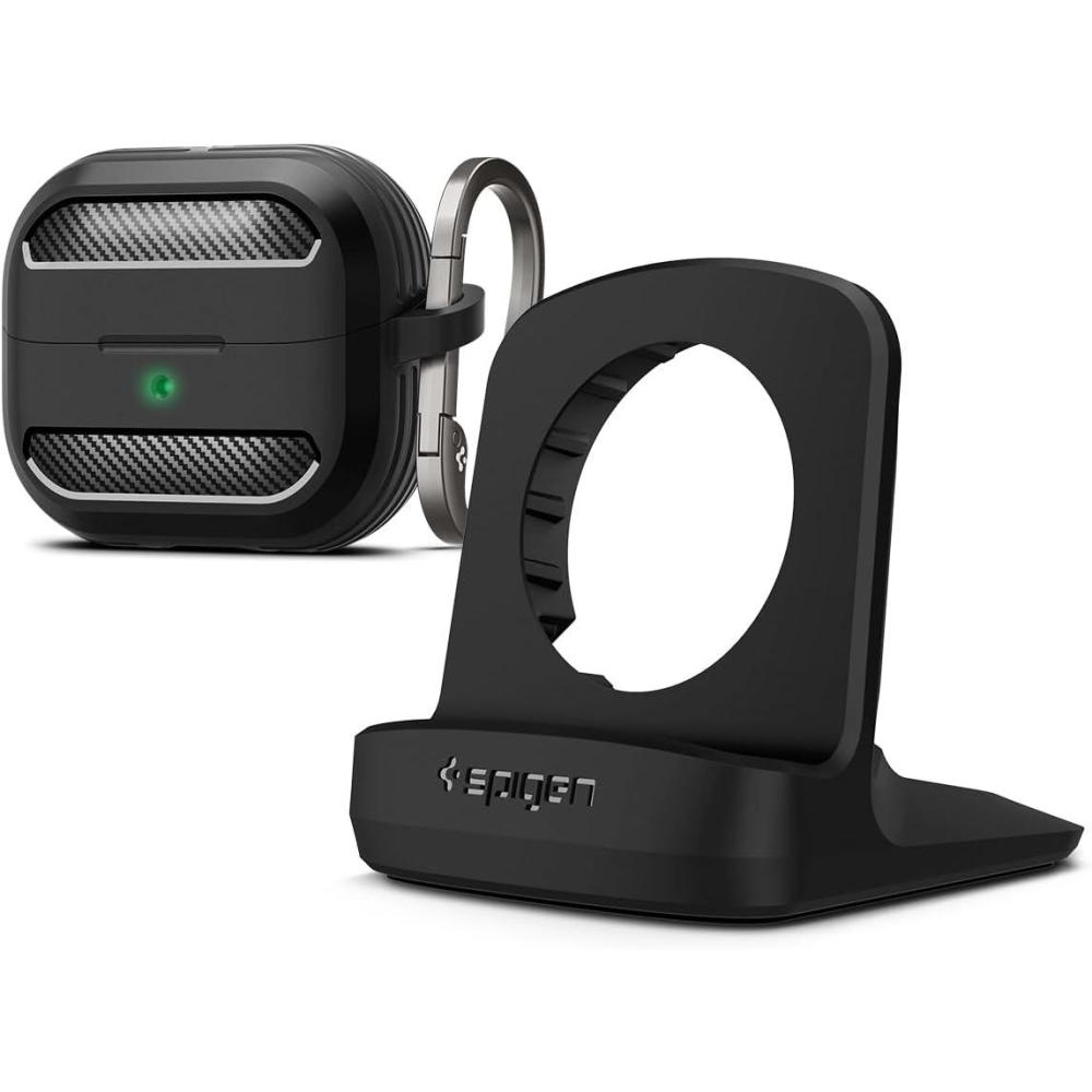 imageSpigen Rugged Armor Case Matte Black Designed for Samsung Galaxy Buds3 Pro and S353 Charger Stand Black Designed for Samsung Galaxy Watch Ultra 47mm 7 4044mm 6 4044mm 6 Classic 4347mmamp more