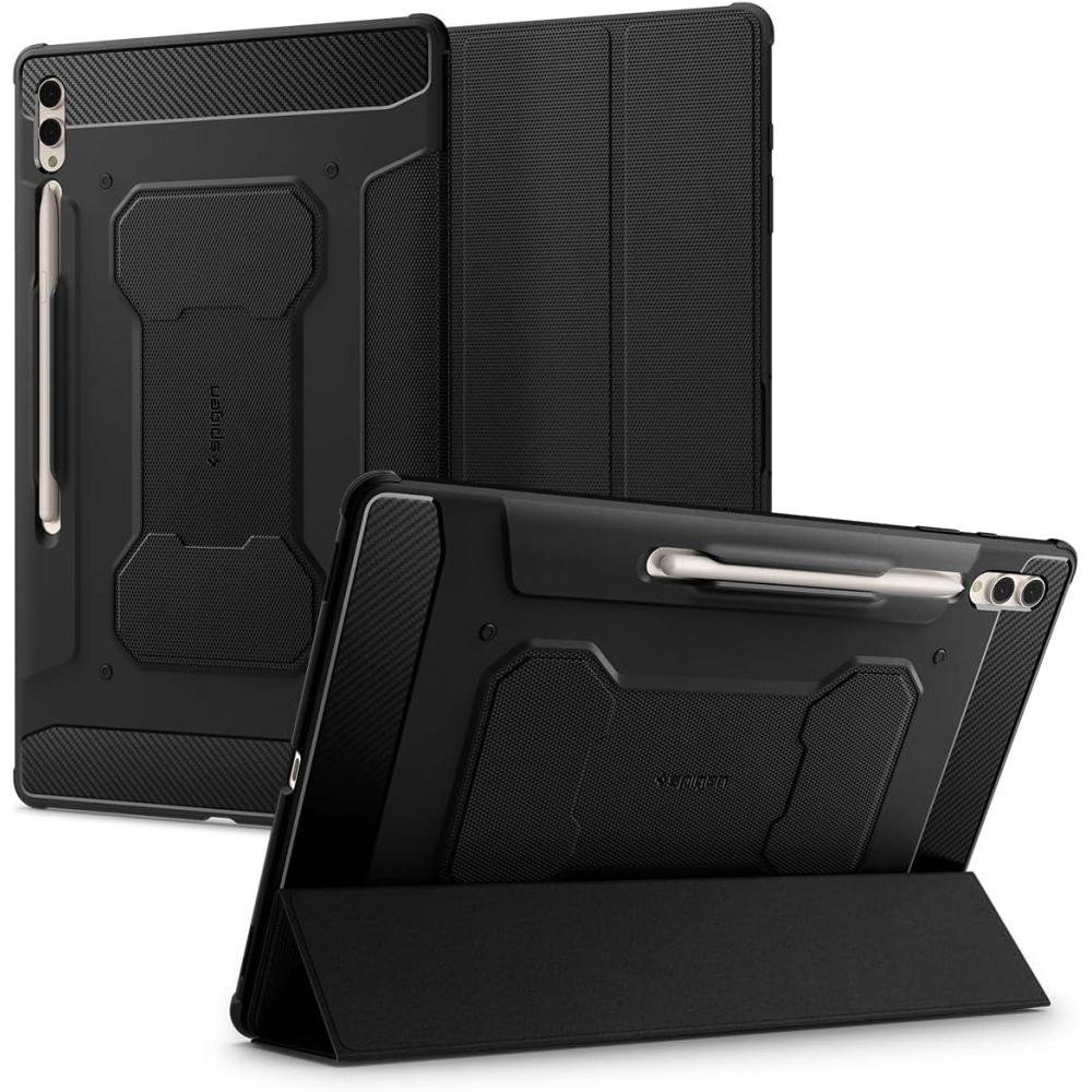 imageSpigen for Galaxy Tab S11 Ultra Case 2025 Rugged Armor Pro Protective TriFold Cover and S Pen Holder 146 inch BlackGal tab S10S9S8 Ultra146