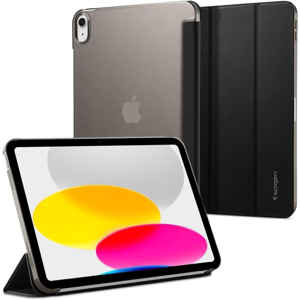 imageSpigen for iPad 11th Generation Case A16 2025 iPad 10th Generation 2022 109 inch Liquid Air Folio Protective TriFold Cover with Transparent Back BlackBlack