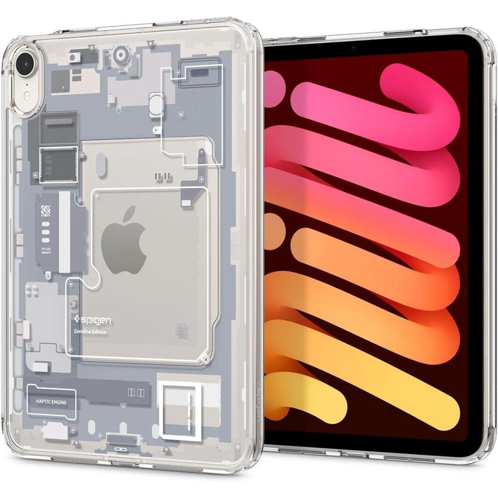 imageSpigen for iPad mini 7 Case A17 Pro 2024 83 Inch Ultra Hybrid Pro iPad mini 7th6th Generation Case 20242021 wClear Transparent Back and Pencil Holder BlackZero One White