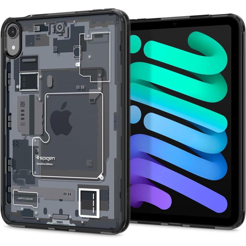 imageSpigen for iPad mini 7 Case A17 Pro 2024 83 Inch Ultra Hybrid Pro iPad mini 7th6th Generation Case 20242021 wClear Transparent Back and Pencil Holder BlackZero One Black