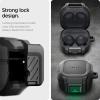 Spigen Lock Fit Designed for Galaxy Buds Core (2025) / FE (2023) / Buds2 Pro (2022) / Buds 2 (2021) / Buds Pro (2021) / Buds Live (2020) Case with Secure Lock Protection – Vintage Khaki(Matte Black)