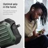 Spigen Tough Armor Designed for Airpods 3rd Generation Case (2021) Drop-Protection Cover with Keychain – Black(Military Green)