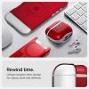 Spigen Ultra Hybrid Designed for AirPods 4 Case (2024) Retro Design Cover with Carabiner Key Chain – Classic C1 Graphite(Classic C1 Ruby)