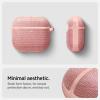 Spigen Urban Fit Designed for AirPods 4 Case (2024) Premium Fabric Cover with Carabiner Key Chain – Rose Gold(Rose Gold)