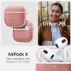 Spigen Urban Fit Designed for AirPods 4 Case (2024) Premium Fabric Cover with Carabiner Key Chain – Rose Gold(Rose Gold)