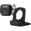 Spigen Rugged Armor Case (Matte Black) Designed for Samsung Galaxy Buds3 Pro and S353 Charger Stand (Black) Designed for Samsung Galaxy Watch Ultra 47mm, 7 40/44mm, 6 40/44mm, 6 Classic 43/47mm,& more