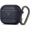 Spigen Rugged Armor Designed for Airpods 3rd Generation Case (2021) Drop-Protection Cover with Keychain – Matte Black(Charcoal Gray)