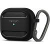 Spigen Rugged Armor Designed for Airpods 3rd Generation Case (2021) Drop-Protection Cover with Keychain – Matte Black(Matte Black)