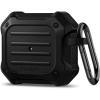 Spigen Tough Armor Designed for Airpods 3rd Generation Case (2021) Drop-Protection Cover with Keychain – Black(Black)