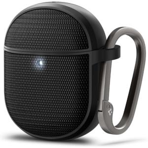 Spigen Classic Fit Designed for Google Pixel Buds Pro 2 (2024) and Pro 1 (2022) Case Cover with Keychain – Black(Matte Black)