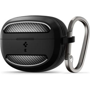Spigen Rugged Armor Designed for Bose Ultra Open Earbuds (2024) Protective Case with Carabiner – Matte Black(Matte Black)