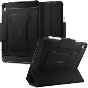 Spigen for iPad 11th Generation Case A16 (2025), iPad 10th Generation Case (2022), 10.9 inch Rugged Armor Pro, Protective Tri-Fold Cover with Pencil Holder – Black | (2025), (2022), Protective, with Pencil Holder, Black(Black)