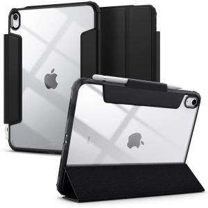 Spigen for iPad 11th Generation Case A16 (2025), iPad 10th Generation Case (2022), 10.9 inch Ultra Hybrid Pro, Protective Tri-Fold Cover with Transparent Back and Pencil Holder, Black(Black)