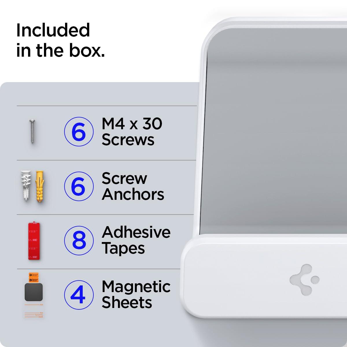 imageSpigen Wall Mount for PlayStation 5 Pro and Slim Console Easy Secure Installation Mounting for PS5 ProSlim Stand amp Accessories Compatible with Disc Drive WhiteController Mount