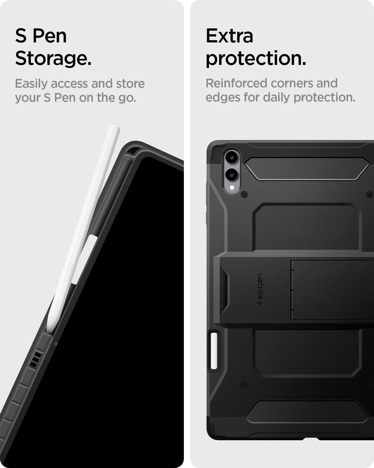 imageSpigen for Galaxy Tab S11 Ultra Case 2025 Tough Armor Pro Protective Hard Shell with Kickstand and S Pen Holder 146 inch BlackGalaxy Tab S11 Ultra 146