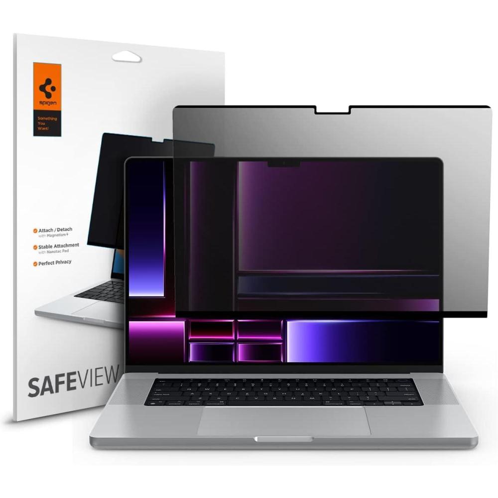 imageSpigen Privacy Filter Screen Protector SafeView Designed for Macbook Air 15 inch M4  M3  M2 20252024  2023  1 PackMacBook Pro 16