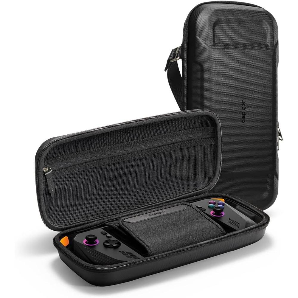 imageSpigen Rugged Armor Pro Designed for 2025 ROG Xbox Ally XASUS ROG AllyNintendo Switch 2 MSI Claw 7 AI Hard Shell Carrying Case with Pockets for Accessories Original Charger Storage Bag