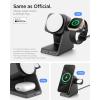Spigen for MagSafe Charger Stand, [Certified] 3 in 1 Wireless Charging Station 15W Fast Charging Compatible with iPhone 17 16 15 14 13 AirPods Apple Watch 10 Ultra 2 Wallet Accessories and More