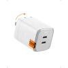 Spigen for USB C Wall Charger, GaN III 652 65W 2 Ports Compact Foldable Dual PD PPS Fast Charging Block Adapter Compatible with iPhone 17 16 15 14 13 iPad MacBook Air Samsung Galaxy S25 S24 Flip Fold(White Dual (65W))