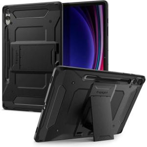 Spigen for Galaxy Tab S11 Ultra Case (2025), Tough Armor Pro Protective Hard Shell with Kickstand and S Pen Holder, 14.6 inch, Black(Galaxy Tab S10/S9 Plus (12.4″))