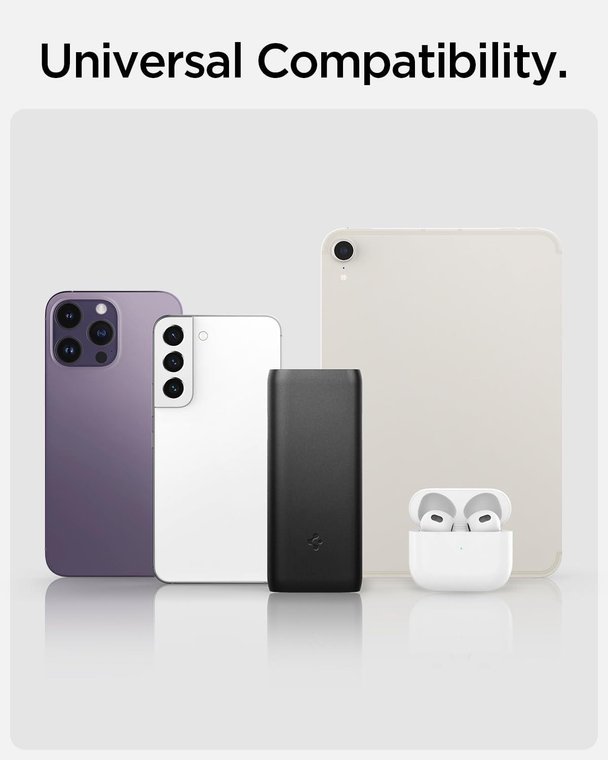 imageSpigen for USB C Power Bank ArcPack 30W 10000mAh SuperCompact Compatible with iPhone 17 16 15 14 Galaxy S25 S24 Z Fold Flip 7 iPad AirPods PD PPS USB Type C Portable Charger Battery Pack with Cable