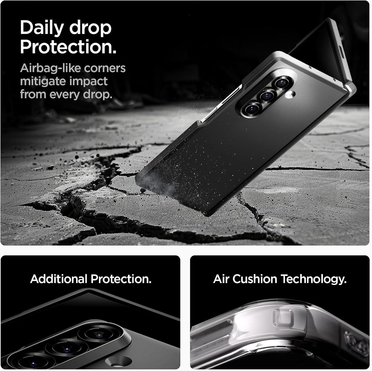 imageSpigen for Galaxy Z Fold 7 Case Slim Armor Pro MagFit Hinge Protection Fast Wireless ChargingMagnet for Galaxy Metal SlateBlack