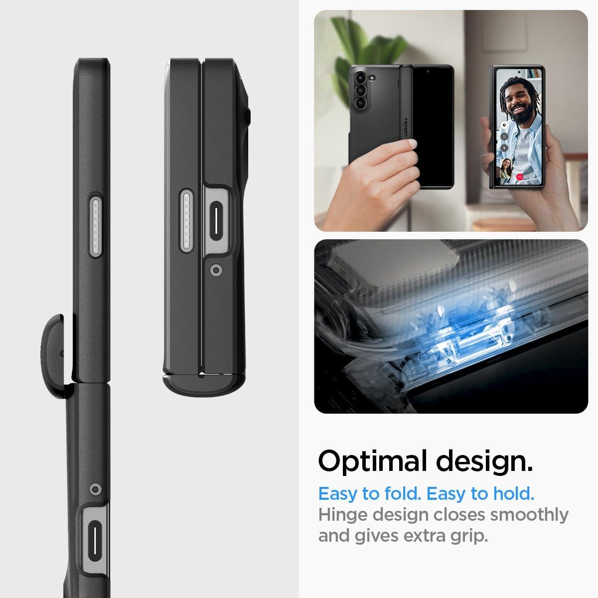 imageSpigen for Galaxy Z Fold 7 Case Slim Armor Pro MagFit Hinge Protection Fast Wireless ChargingMagnet for Galaxy Metal SlateBlack