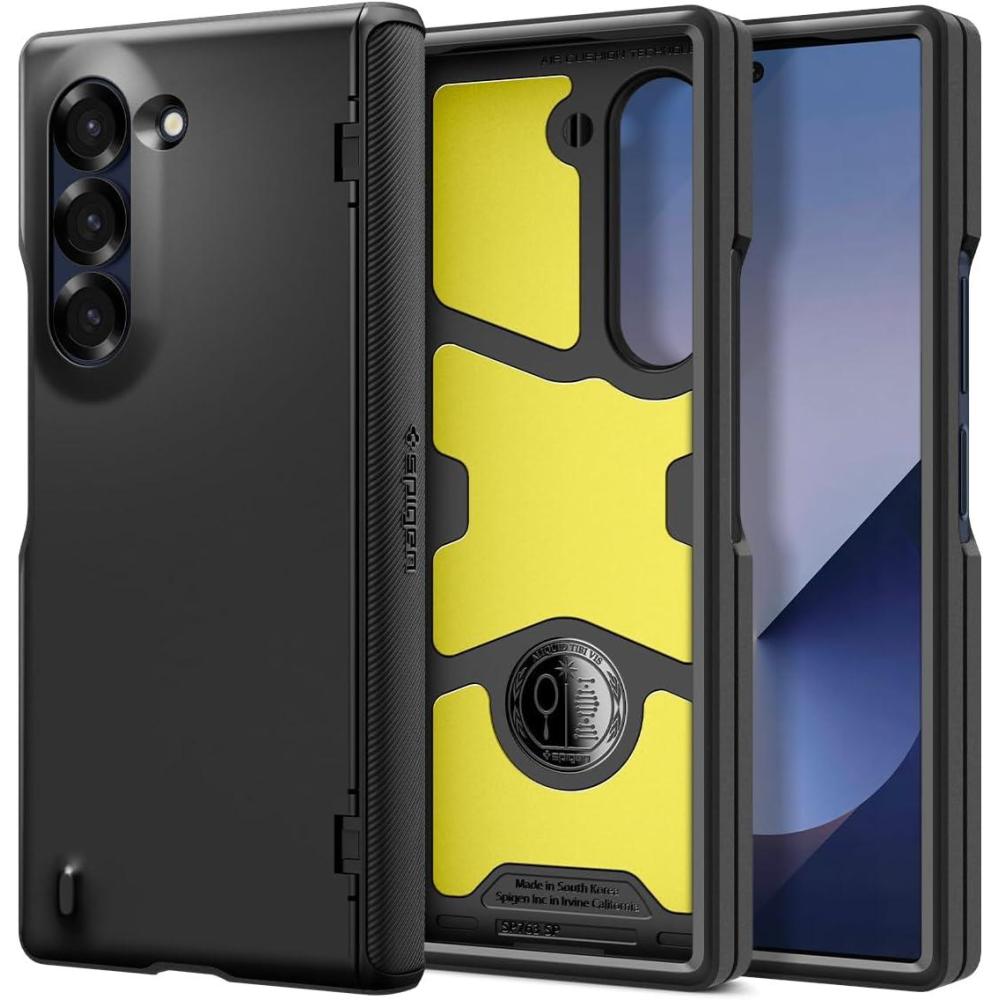 imageSpigen for Galaxy Z Fold 7 Case Slim Armor Pro MagFit Hinge Protection Fast Wireless ChargingMagnet for Galaxy Metal SlateBlack