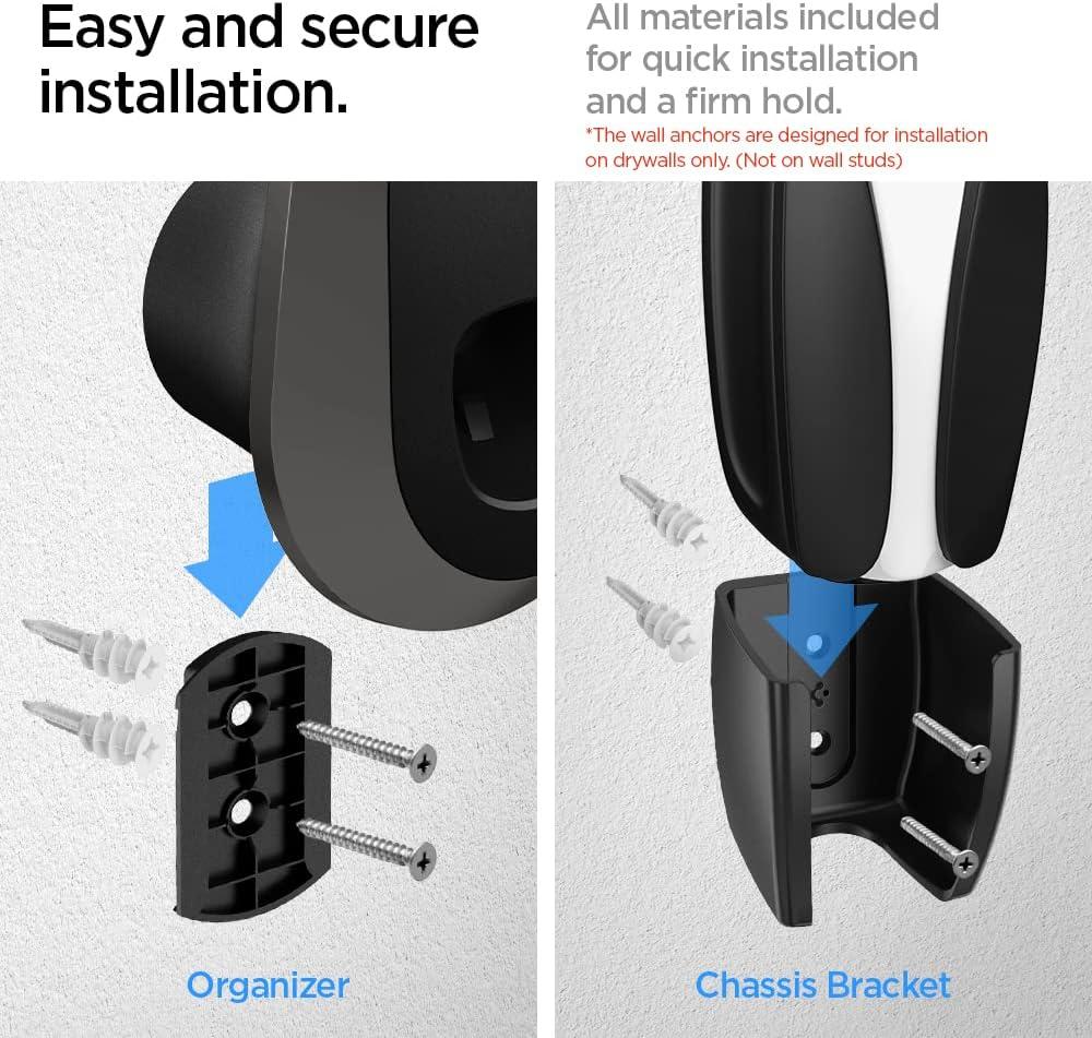 imageSpigen Bespoke AllinOne Cable Organizer Wall Mount Designed for All Tesla Mobile Charger Cable Model 3YXS 2025202420232022 Dark SilverDark Silver