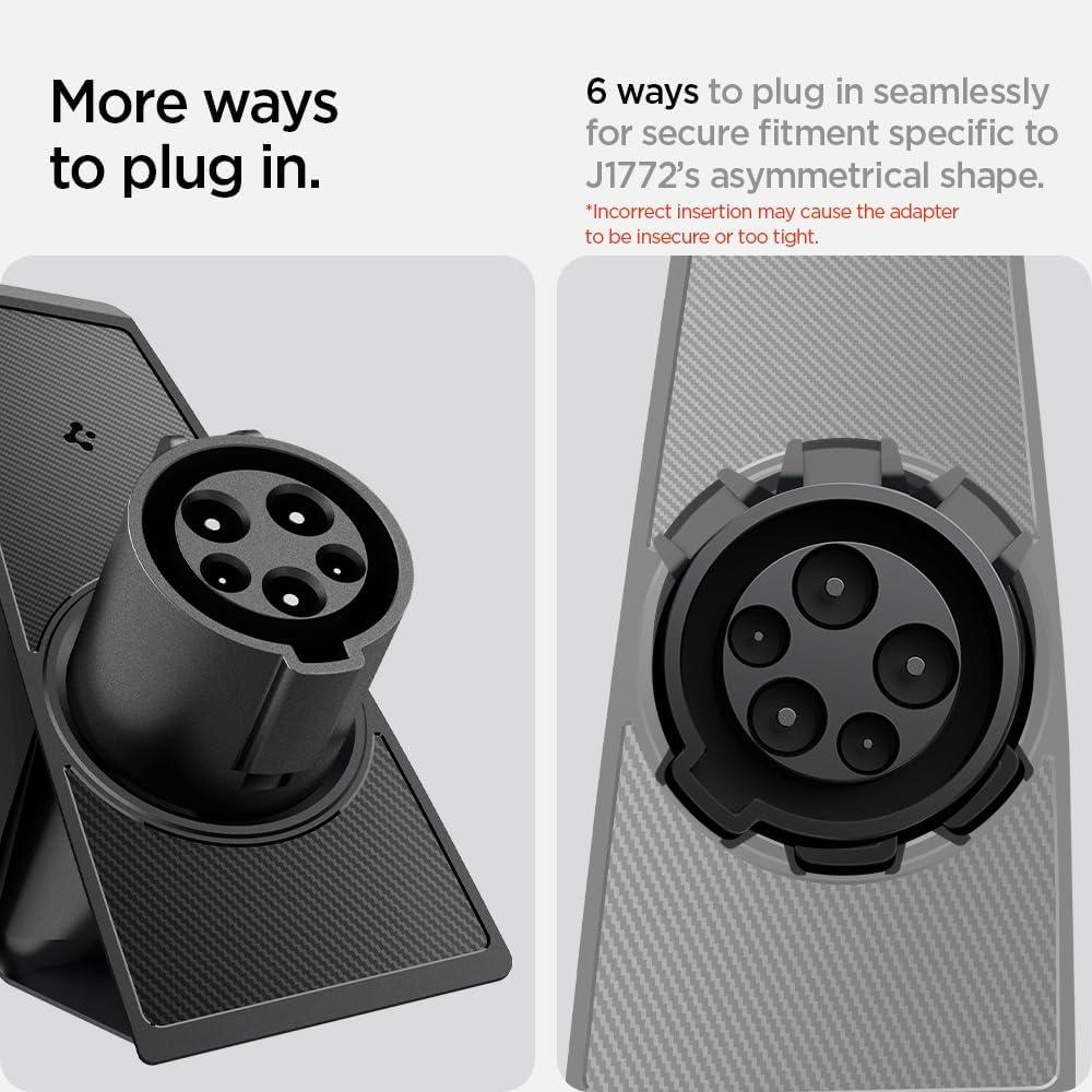 imageSpigen J1772 Charging Adapter Door Dock for All Tesla Model 3 Compatible with Tesla Model 3 Highland Standard Premium amp Performance 20252026 SAE J1772 Charging Adapter NOT IncludedAll Model 3 2017Current