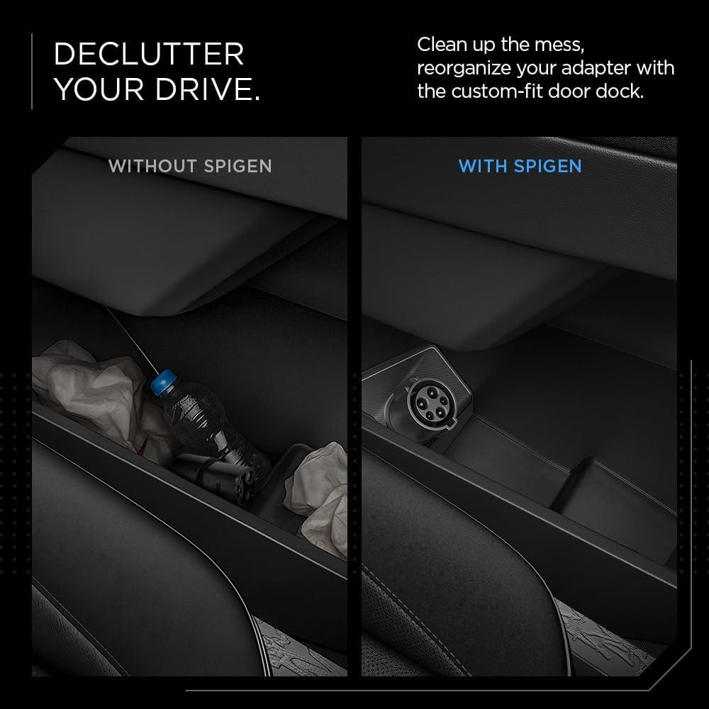 imageSpigen J1772 Charging Adapter Door Dock for All Tesla Model 3 Compatible with Tesla Model 3 Highland Standard Premium amp Performance 20252026 SAE J1772 Charging Adapter NOT IncludedCybertruck