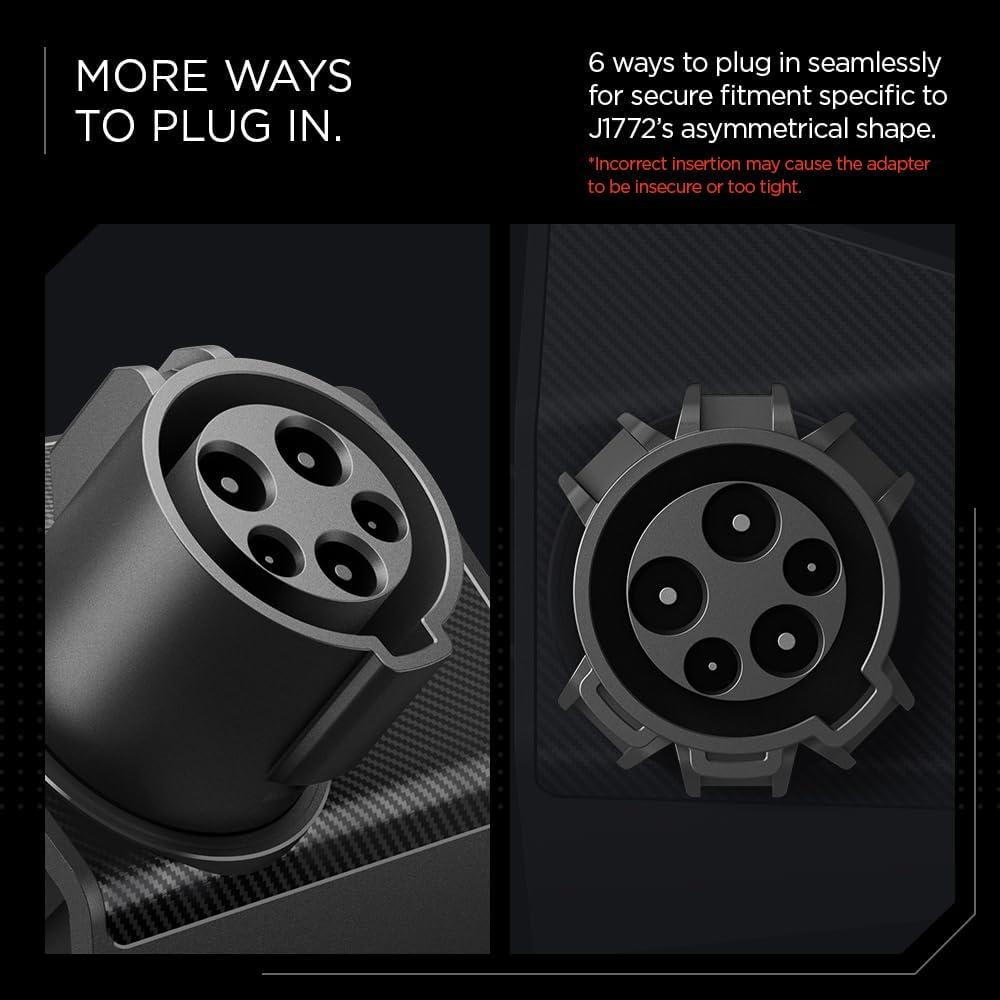 imageSpigen J1772 Charging Adapter Door Dock for All Tesla Model 3 Compatible with Tesla Model 3 Highland Standard Premium amp Performance 20252026 SAE J1772 Charging Adapter NOT IncludedCybertruck