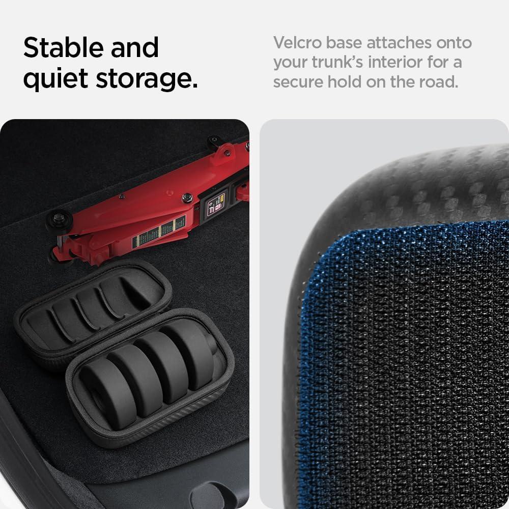 imageSpigen Lifting Jack Pads for Tesla Model 3YXS 4 Pucks with Storage Case Tesla MustHave Accessories Heavy Duty Lift Pucks with Magnetic Compact CaseBlack