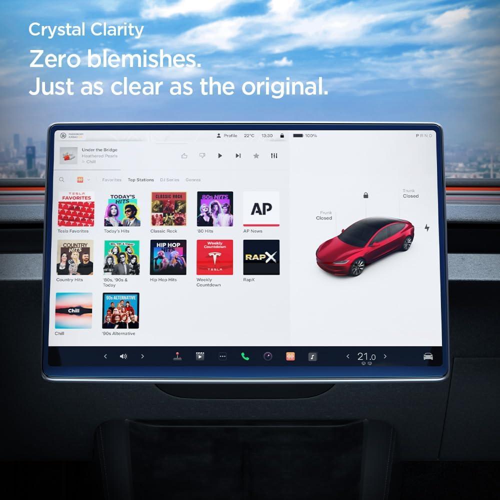 imageSpigen Tempered Glass Screen Protector GlasTR EZ FIT designed for Tesla Model 3202420252026 Model Y Juniper2025 154 Dashboard Touchscreen MatteAnti GlareAnti Finger PrintNew Model 3 Highland New Model Y Juniper