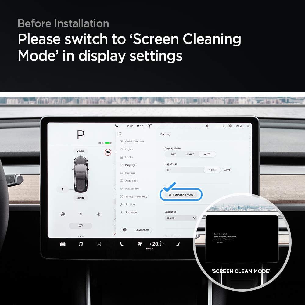 imageSpigen Tempered Glass Screen Protector GlasTR EZ FIT designed for Tesla Model 3202420252026 Model Y Juniper2025 154 Dashboard Touchscreen MatteAnti GlareAnti Finger PrintModel 3 Model Y