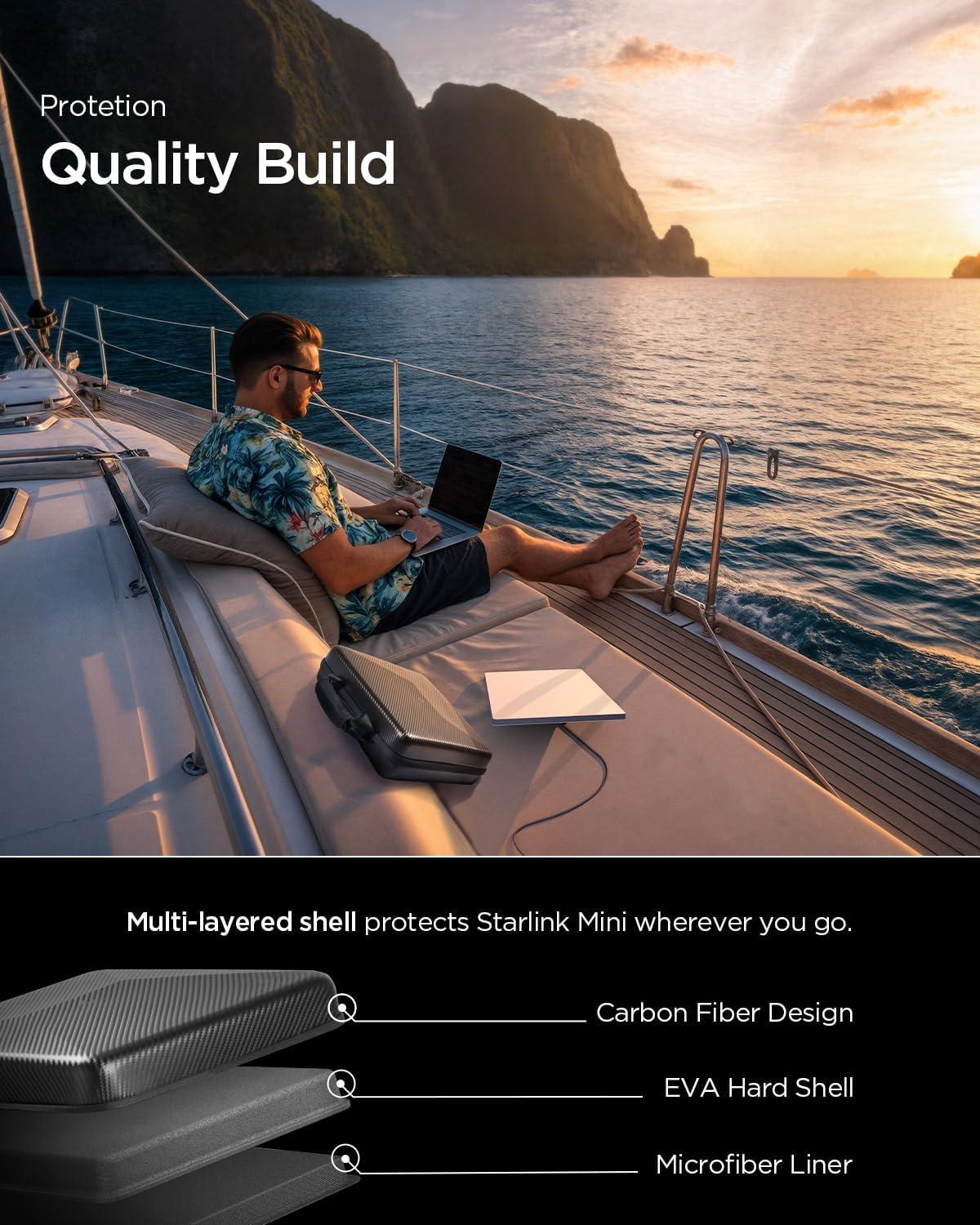 imageSpigen for Starlink Mini Mount Rattleproof QuickRelease Design with Strong Suction Cups Holds 50 lb Force Mounting Kit for Cars RV Boats Windows Glass and SunroofStarlink Mini